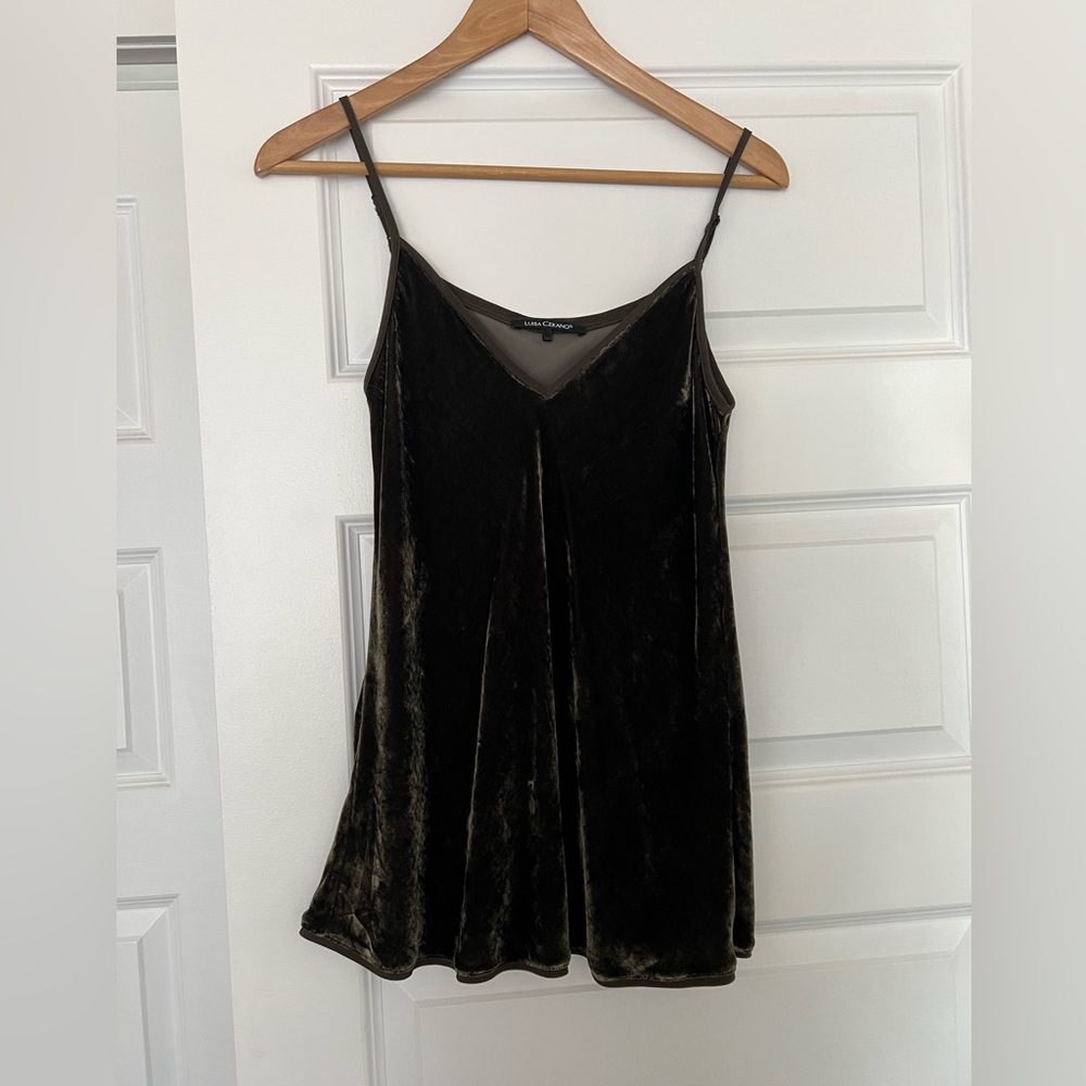 Luisa cerano velvet top+scarf